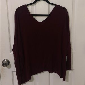 Flowy maroon soft tee